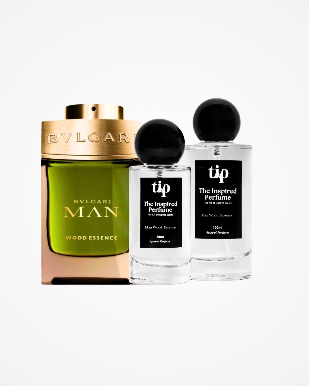Man Wood Essence-Bvlgari Bvlgari Man Wood Essence inspired perfume bottle with The Inspired Perfume