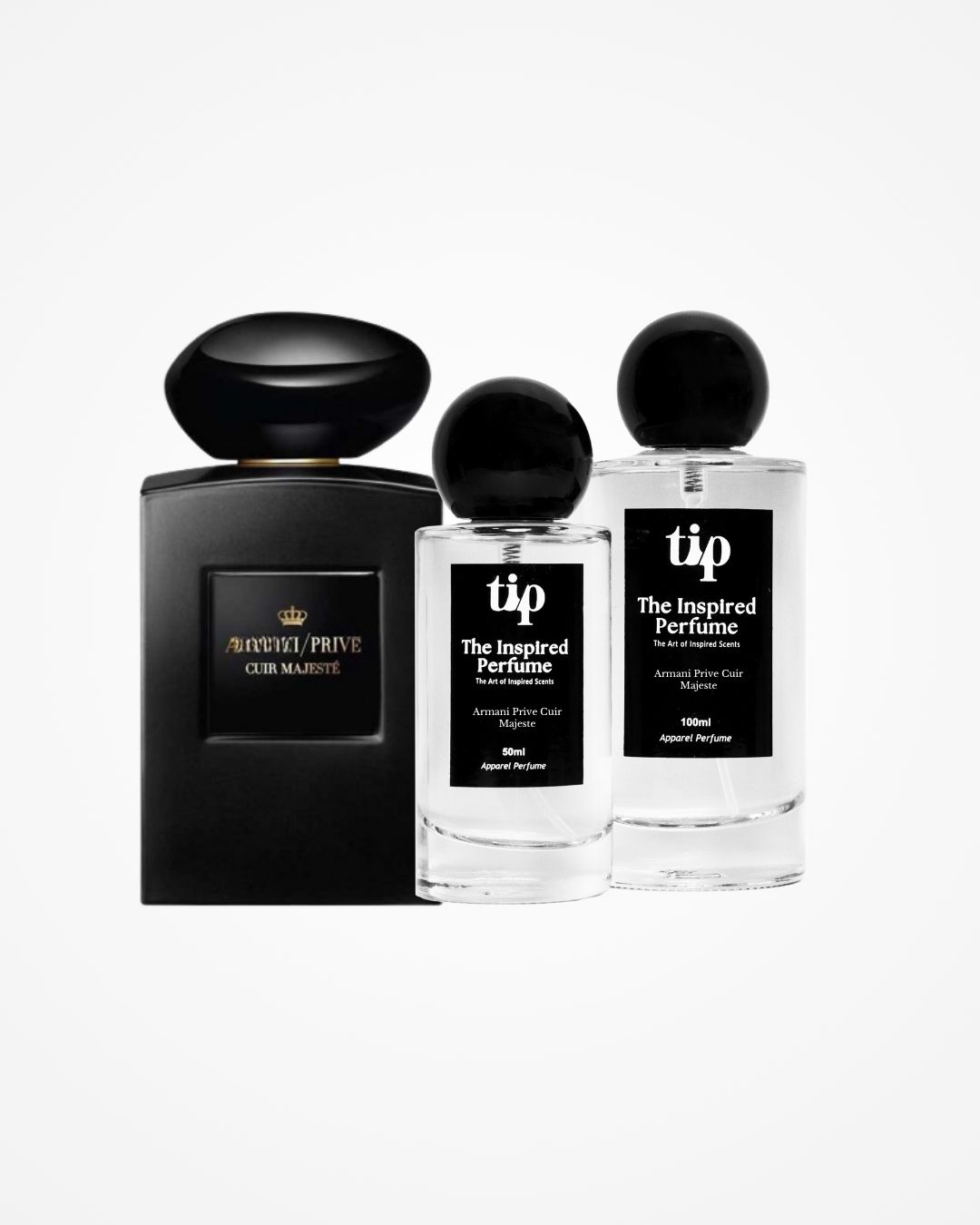 Armani Prive Cuir Majeste Armani Privé Oud Royal inspired perfume bottle with The Inspired Perfume